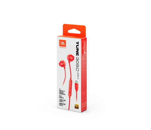 JBL Tune 305C USB-C Czerwone - 1288163 - zdjęcie 6